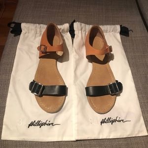3.1 Phillip Lim black/tan sandals, mint condition